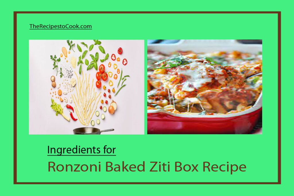 Baked ziti recipe on pasta box