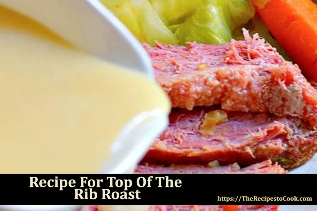 recipe for top of the rib roast in the oven